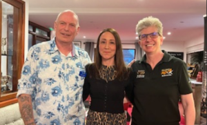 Hugh Reed (left of photo) with fellow Rotarians during a visit to the Brain Tumour research facility at Derriford Hospital.